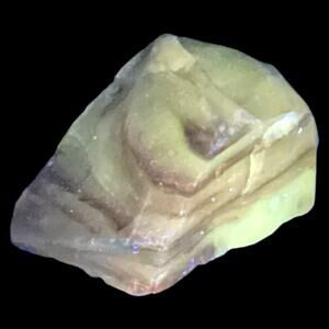 Amber Clear Layered Art Glass Cullet Glowing Manganese Slag Glass #5GX77‎